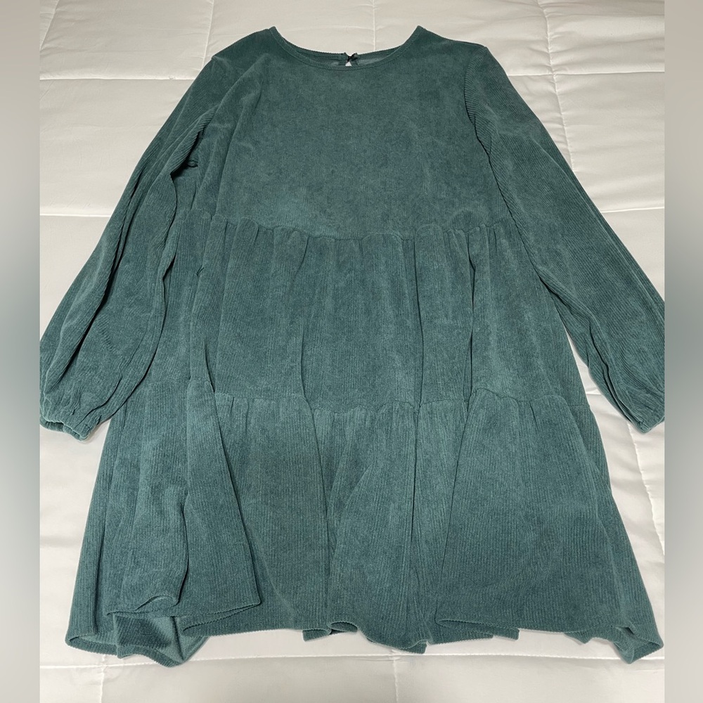 Teal Long Sleeve Dress